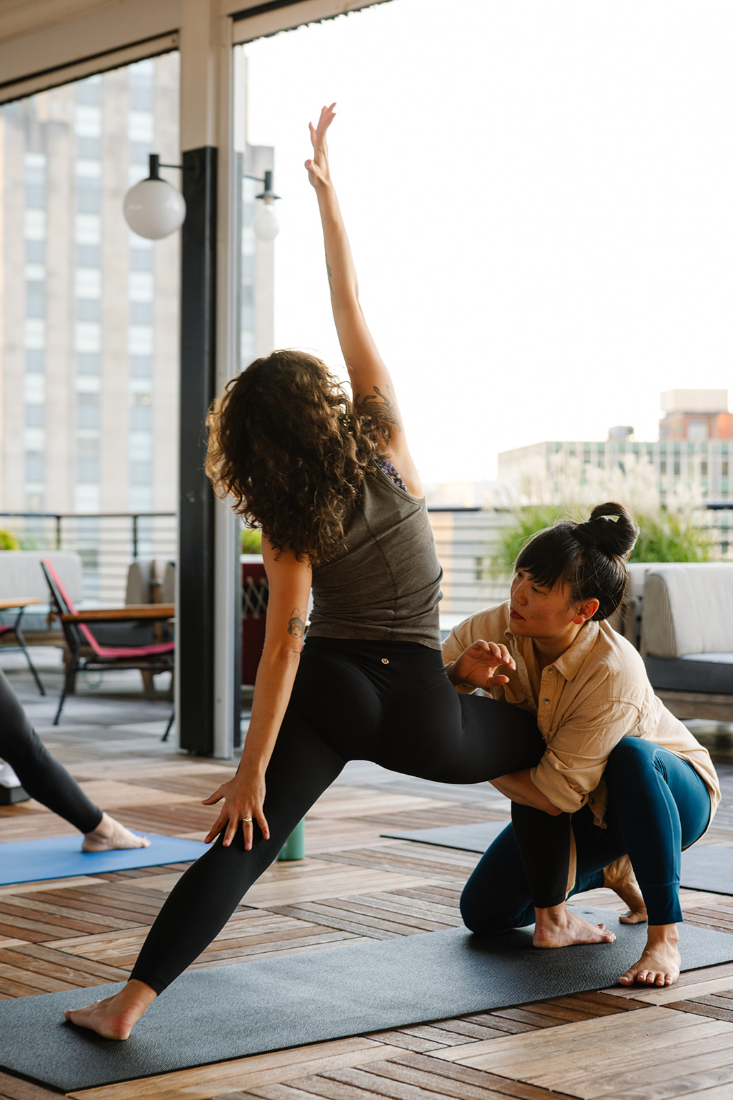 Angela assists student